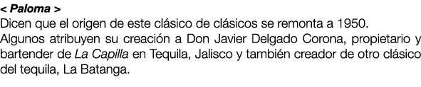 < Paloma > Dicen que el origen de este cl sico de cl sicos se remonta a 1950. Algunos atribuyen su creaci n a Don Jav...