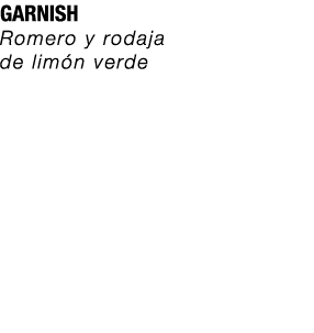 GARNISH Romero y rodaja de lim n verde 